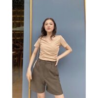 SMALLG - ÁO THUN CỔ TIM ĐẮP CHÉO