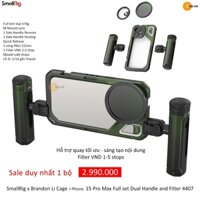 SmallRig Brandon Li Cage i-Phone 15 Pro Max - kèm 2 tay cầm và filter VND 4407