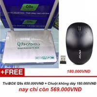 Smart Android TV Box Q9s+ Chuột không dây cao cấp