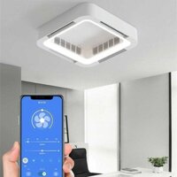 Smart App Ceiling Fan Lamp With Light Bladeless Remote Control Without Blades DC LED Circulator