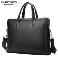 Smart King Cặp Đựng Máy Tính Xách Tay Thông Thường Mới Cho Nam Túi Xách Nam Da Bò Thật Túi Đeo Vai Thời Trang Công Sở Cặp Văn Phòng Túi Đưa Thư