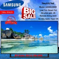 Smart Tivi Led Samsung 4K 50 inch UA50AU9000 - Hàng chính hãng (Liên hệ với người bán để đặt hàng)
