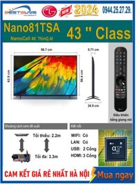 Smart Tivi LG 43NANO81TSA 4K 43 inch [2024]