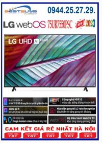 Smart Tivi LG 4K 75 inch 75UR7550PSC ThinQ AI Mới 2023