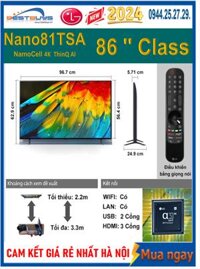 Smart Tivi LG 86NANO81TSA 4K 86 inch [2024]