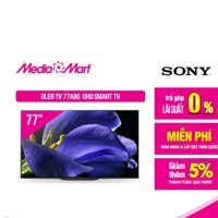 Smart Tivi OLED Sony 77 inch 77A9G 4K HDR Smart Android 7.0 - Bộ xử lý 4K HDR X1 Extreme nâng cấp chất lượng hình ảnh. Âm thanh lan tỏa khắp căn phòng nhờ công nghệ Acoustic Surface có hỗ trợ Dolby ATMOS - Bảo hành 2 năm