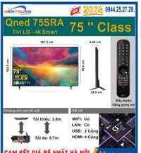 Smart Tivi QNED LG 4K 75 inch 75QNED75SRA