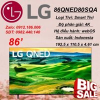 Smart Tivi QNED LG 4K 86 inch 86QNED80SQA