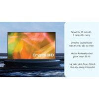 Smart Tivi Samsung 4K Crystal UHD 55 inch 55AU8000 2021