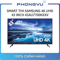 Smart Tivi Samsung 4K UHD 43 Inch 43AU7700KXXV - Bảo hành 24 tháng  - Miễn phí giao hàng HN & HCM