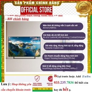 Smart Tivi Samsung 43 inch 4K UA43AU9000