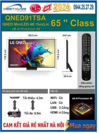 Smart TV LG 65QNED91TSA 4K 65 inch Mới 2024