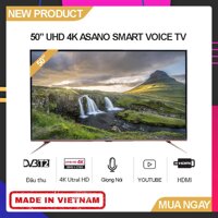 Smart Voice TV Asano 50 inch Full HD - Model 50EK7 (Android 7.1 Tích hợp giọng nói Youtube Tích hợp DVB-T2) - Bảo Hành 2 Năm
