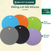[SmartChoice]Miếng Lót Nồi Silicone SMARTCHOICE Chống Ẩm Chống Trơn Trượt Hình Tròn Tổ Ong