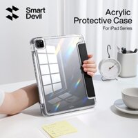 Smartdevil Clear Acrylic Case Cho iPad Pro 2024 Mới / Air 6 Full Cover Có Khe Cắm Bút