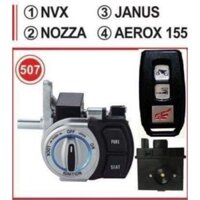 smartkey bản 2 nút.xe nvx.nozza.janus.aerox 155.tìm xe trong bãi xi nhan sáng.nhận diện chủ xe