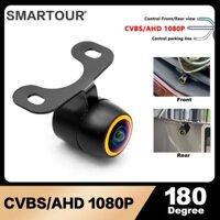 Smartour Trước + Sau 180 Độ AHD 1080P Camera lùi ô tô Phía sau Đỗ xe Bướm HD CCD Camera lùi ban đêm