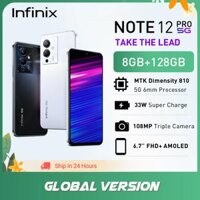 Smartphone Infinix NOTE 12 PRO 5G 8GB 128GB với bộ xử lý Dimensity 810 Ultra 6nm, màn hình 6.7