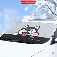 Smartsimple Phim Hoạt Hình Kính Chắn Gió Ô Tô Che Nắng Có Thể Gập Lại Ô Tô Tấm Che Nắng Che Cửa Sổ UV O8Q8