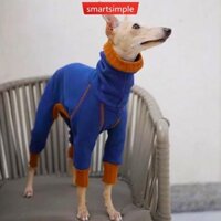 Smartsimple S-5XL Quần áo cho chó ấm cúng Bộ áo liền quần cho chó nhỏ vừa lớn Thú cưng Cổ rùa Bộ đồ ngủ nhung G4L2