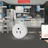 Smartsimple Smart Plug 10A WiFi US Ổ cắm hẹn giờ 100-240V cho Alexa Google Assistant Ứng dụng CozyLife / Nhóm điều khiển bằng giọng nói Home Auto A9G2