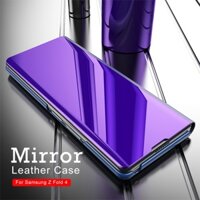 Smartview magnetic stand fundas case cho samsung galaxy z fold5 fold4 fold3 case mirror leather cover samsang zfold5 zfold 3 4 fold 5