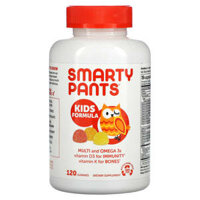 SmartyPants Kids Formula Multi and Omega 3s Strawberry Banana Orange and Lemon 120 Gummies