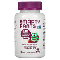 SmartyPants Kids Prebiotic and Probiotic Immunity Formula Grape 2 Billion CFU 60 Gummies