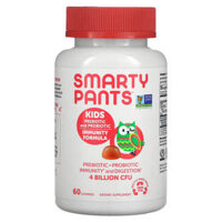 SmartyPants Kids Prebiotic and Probiotic Immunity Formula Strawberry Creme 2 Billion CFU 60 Gummies