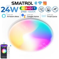 Smatrul Tuya Wifi Đèn Led trần thông minh 24W Bóng đèn Led RGBW Công tắc Wifi Điều khiển từ xa