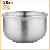 Smbcdm Thép không gỉ Đôi Tường Cách Nhiệt Cơm Tròn Bát Canh Nhà Bếp Bộ Đồ Ăn