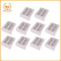 Smbcgdm 10 Chiếc Hộp Đựng Bánh Cupcake Trắng Làm Quà Tặng Hộp Macaron Bề Mặt Mịn Có Cửa Sổ Thiết Kế Tối Giản
