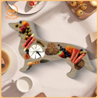 Smbcgdm Bề Mặt Mịn Thớt Trang Trí Bàn Cắt Thủ Công Bằng Gỗ Dachshund Đĩa Ăn Thớt Phô Mai Khay Cho Trái Cây Thịt Bánh Mì Pizza