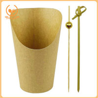 Smbcgdm Charcuterie Bộ Cốc Charcuterie Dùng Một Lần Có Que 50 Chiếc Cốc Charcuterie Dùng Một Lần Có Nhãn Dán Xiên Tre Hoàn Hảo Cho Đồ Dùng Tiệc Chiên 12oz Kraft