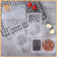 Smbcgdm Hộp đựng nhựa ngăn đôi dùng một lần Hộp đựng đồ ăn nhẹ và nhúng 50 chiếc Hộp đựng đồ ăn nhẹ ngăn đôi có nắp đậy Hộp đựng nhúng tái sử dụng cho bữa ăn cho đông nam