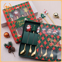 Smbcgdm Ngày Lễ Món Tráng Miệng Thìa Và Nĩa Bộ Dao Kéo Ngày Lễ Bộ Thìa Và Nĩa Giáng Sinh Phong Cách Xmas Dao Kéo Inox Để Trang Trí Bàn Lễ Hội Đông Nam Á
