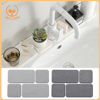 Smbcgdm Nhanh Khô Đá Xà Phòng Khay Diatomaceous Earth Sponge Stand 4 Chiếc Nước Hấp Thụ Đá Khay Bộ Cho Nhà Bếp Và Phòng Tắm Đế Lót Ly Khô Tức Thì Giá Đỡ Bọt Biển Khay Xà Phòng Tay