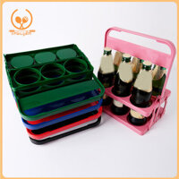 Smbcgdm Nhựa Đựng Đồ Uống Giá Đựng Rượu Nhựa 6 Lỗ Giá Đựng Chai Rượu Có Tay Cầm Dung Tích Lớn Đế Đựng Bia Cho Người Mua Đông Nam Á
