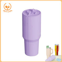 Smbcgdm Túi silicon chống nhăn Cốc đựng nước bằng silicon 2 trong 1 Tấm lót cốc silicon cho nước ép Cà phê Cocktail Máy tách đồ uống có thể tái sử dụng có thể tháo rời cho Đông Nam