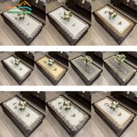 [Smellshi] Khăn trải bàn thêu hình chữ nhật Châu Âu Khăn trải bàn trà phương Tây