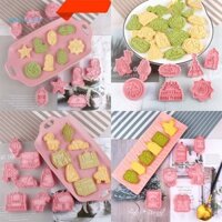 [Smile *] Bộ khuôn cắt bánh quy DIY Bộ chất liệu nhựa Máy cắt bánh quy DIY dễ thương