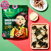 [Smile Seoul] Trò chơi mực Bibigo Butter Squid Seaweed Snack, Crispy, Savory, Halal, Trực tiếp từ Hàn Quốc