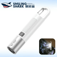 Smile Shark SD1019 Đèn pin siêu sáng LED 6500ML Có móc chìa khóa Đèn sáng COB Đèn làm việc 3Mode Type-c Đèn cắm trại chống nước có thể sạc lại ngoài trời, câu cá, cắm trại