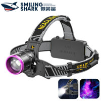 Smile Shark TD0192 LED Đèn pha sáng 6 chế độ Đèn tím trắng Loại cCó thể sạc lại Màn hình sạc điện chống nước ngoài trời, cắm trại làm việc