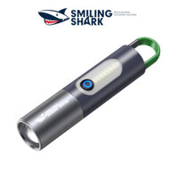 Smiling Shark Đèn Pin Led M77 Mini Siêu Sáng Sạc USB Kèm Móc Tiện Dụng Mang Theo Du Lịch