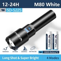 SMILING SHARK Đèn Pin LED M80 10000Lm Siêu Sáng Chống Nước - Sạc USB, Chiếu Xa Dùng Cho Outdoor Camping & Công Việc Ngoài Trời SD5225