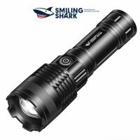 SMILING SHARK Đèn pin siêu sáng Led  SD5229 M60 6000 Lumens, Điều chỉnh độ vô cấp, Màn hình hiển thị nguồn, Có thể phóng to loại C sạc Chống nước ngoài trời, Để cắm trại Sử dụng hàng ngày