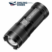 Smiling Shark SD1012 Đèn pin M55 siêu sáng USB Sạc Zoom Không thấm nước Cắm trại ngoài trời Đi bộ câu cá Ánh