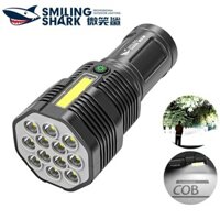 SmilingShark A1010 Đèn pin siêu sáng Đèn LED 12 * mạnh mẽ với đèn COB Soft Side Light 4 chế độ có thể sạc lại USB Di động chống nước cho công việc đi bộ đường dài cắm trại