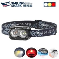 Smilingshark TD0173 đèn pin đội đầu siêu sáng Công tắc giọng nói / cảm biến màu vàng / trắng / đỏ Type-C có thể sạc lại 5 chế độ có kẹp chống thấm nước để đi cắm trại, đi bộ đường dài, câu cá
